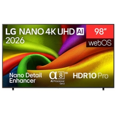 Smart tivi LG 98NU855BPSB 4K 98 inch AI Nano Mới 2026