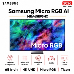 Smart Tivi Micro RGB Samsung AI 4K 65 inch MRA65R95HX - Mới 2026