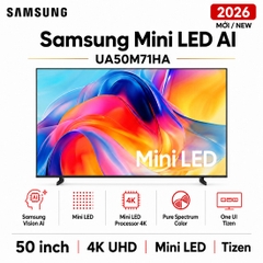 Smart Tivi Mini LED Samsung AI 4K 50 inch UA50M71HA - Mới 2026