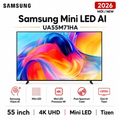 Smart Tivi Mini LED Samsung AI 4K 55 inch UA55M71HA - Mới 2026
