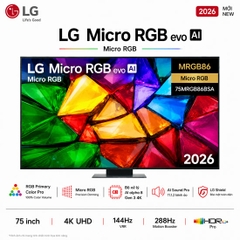 Smart Tivi Mini RGB LG AI 4K 75 Inch 75MRGB86BSA