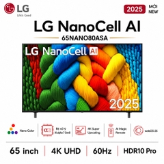 Smart Tivi NanoCell LG AI 4K 65 inch 65NANO80ASA - Chính hãng