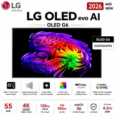 Smart Tivi OLED LG AI 4K 55 Inch OLED55G6PSA