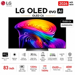 Smart Tivi OLED LG AI 4K 83 Inch OLED83C6PSA