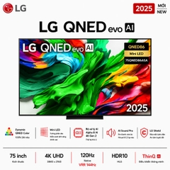 Smart Tivi QNED evo LG AI 4K 75 inch 75QNED86ASA - Chính hãng
