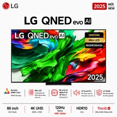 Smart Tivi QNED evo LG AI 4K 86 inch 86QNED86ASA - Chính Hãng