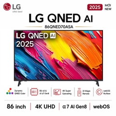 Smart Tivi QNED LG AI 4K 86 inch 86QNED70ASA - Chính hãng