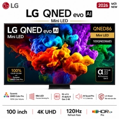 Smart Tivi QNED LG AI 4K 100 inch 100QNED86BS Mini LED 120Hz