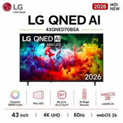 Smart Tivi QNED LG AI 4K 43 inch 43QNED70BSA - Mới 2026