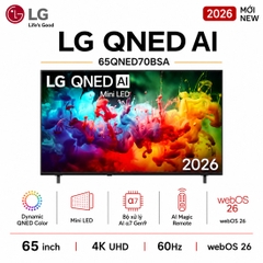 Smart Tivi QNED LG AI 4K 65 inch 65QNED70BSA - Mới 2026