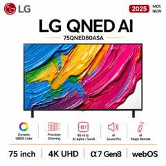 Smart Tivi QNED LG 75QNED80ASA AI 4K 75 inch - Chính hãng