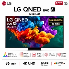 Smart Tivi QNED LG AI 4K 86 inch 86QNED86BSA Mini LED 2026