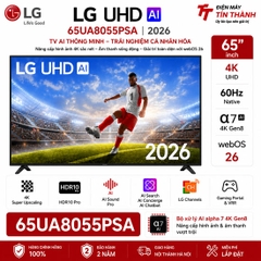 Smart Tivi LG 65UA8055PSA AI 4K 65 inch Mới 2026
