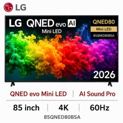 Smart Tivi LG 85QNED80BSA QNED evo AI 4K 85 inch Mini LED Mới 2026