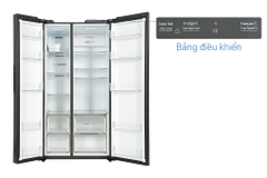 Tủ lạnh Aqua AQR-S682XA(SLB) Inverter 646 lít - Chính hãng