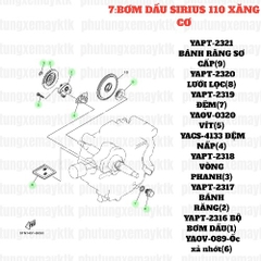 [SIRC][7:BƠM DẦU] YAPT-2320 LƯỚI LỌC SIRIUS RC-T110LE (8), SIRIUS FI [7:BƠM(5)] [Yamaha]