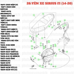 [SIR][26:YÊN XE] YADA-6375 BỘ YÊN XE SIRIUS-FI(14-20) (1) [Yamaha]