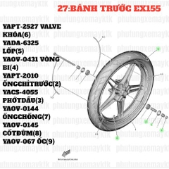 [EX155][27:BÁNH TRƯỚC] YAPT-2527 VALVE KHÓA EX155(2022)-[Yamaha] (6) [29:BÁNH(15)]