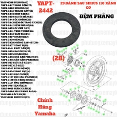 [SIRC][29:BÁNH SAU] YAPT-2442 ĐỆM PHẰNG SIRIUS RC-T110LE (28)-[Yamaha], SIRIUS FI [29:BÁNH(29)]