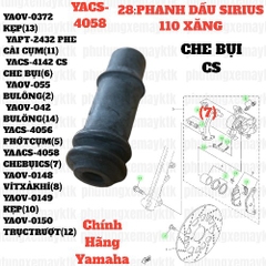 [EX15][28:PHANH DẦU]  YACS-4058 CHE BỤI BẰNG CAO SU EX150 ( 15-18) (7), SIRIUS RC [28:PHANH(7)]-[Yamaha], EX155 [28:PHANH(7)], SIRIUS FI [28:PHANH(8)], NVX155_V1 [28:(7)]