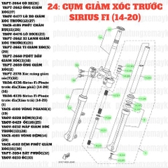 [SIR][24:CỤM GIẢM XÓC TRƯỚC] YADA-6135-Sirius Fi-Phuộc trước đĩa(Xám trái) (14-20) (1) [Yamaha]