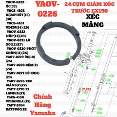[EX15][24:CỤM GIẢM XÓC TRƯỚC] YAOV-0226 XÉC MĂNG GIẢM XÓC EX15 (15-18) (7) (22)-[Yamaha], EX155 [24:CỤM(7)(22)]