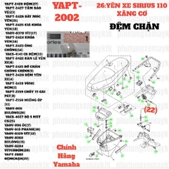 [EX15][26:YÊN XE] YAPT-2002 ĐỆM CHẶN EX15 (15-18) (8), SIRIUS RC [26:YÊN(22)]-[Yamaha], NVX155_V1 [26:(24)] [37:(22)]