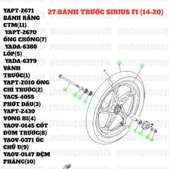 [SIR][27:BÁNH TRƯỚC] YAPT-2671 BÁNH RĂNG CTM SIRIUS-FI(14-20) (11) [Yamaha]