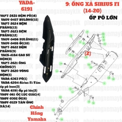 [SIR][9:ỐNG XẢ] YADA-6191-Ốp pô lớn Sirius Fi-Đen nhám-CPCH (14-20) (2) [Yamaha]