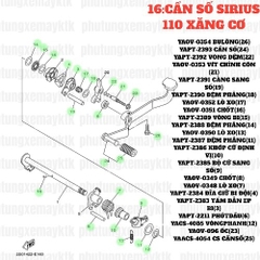 [EX15] [16:CẦN SỐ] YACS-4054 CAO SU CẦN SỐ EX150 (15-18) (10), SIRIUS RC [16:CẦN(25)], EX155 [16:CẦN(10)]-[Yamaha], SIRIUS FI [16:CẦN(24)]