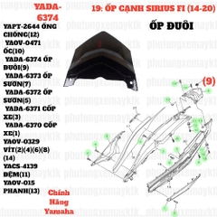 [SIR][19:ỐP CẠNH] YADA-6374 ỐP ĐUÔI SIRIUS-FI(14-20) (9)[Yamaha]
