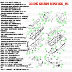 [NVX155_V1][33:ĐẾ CHÂN] YADA-6442 Cốp yếm đế chân phải Nvx155_V1(Nhám) (28) [Yamaha]