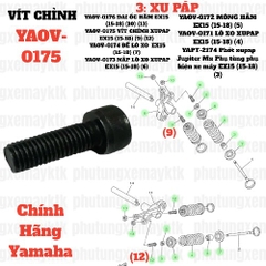 [EX15][3:XU PÁP] YAOV-0175 VÍT CHỈNH XUPAP EX15 (15-18) (9) (12)-[Yamaha]