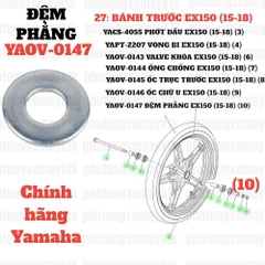 [EX15][27:BÁNH TRƯỚC] YAOV-0147 ĐỆM PHẲNG EX150 (15-18) (10)-[Yamaha], SIRIUS FI [27:BÁNH(10)]