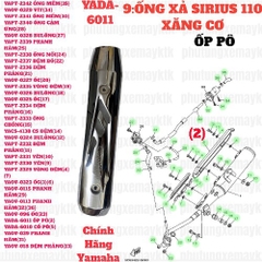 [SIRC][9:ỐNG XẢ]YADA-6011 ỐP PÔ SIRIUS RC-T110LE (2)-[Yamaha]