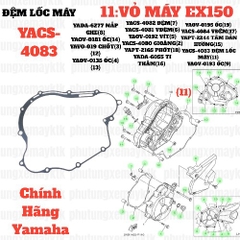 [EX15][11:VỎ MÁY] YACS-4083 ĐỆM LỐC MÁY EX15 (15-18) (11) trùng mã 2NDE54611000-[Yamaha]