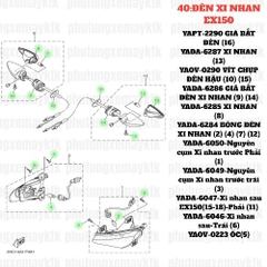 [EX15][40:ĐÈN XI NHAN]YADA-6050-Nguyên cụm Xi nhan trước Phải-EX150(15-18) (1)-[Yamaha]
