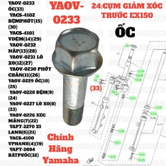 [EX15][24:CỤM GIẢM XÓC TRƯỚC] YAOV-0233 ỐC EX15 (15-18) (33)-[Yamaha], EX155 [24:CỤM(33)], SIRIUS FI [24:CỤM(33)]