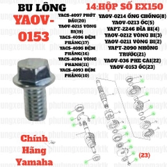 [EX15] [1:CỤM ĐẦU XI LANH] YAOV-0153 BU LÔNG [4:TRỤC(10)] EX150 (15-18) (4) (21) [14:HỘP(23)]-[Yamaha]