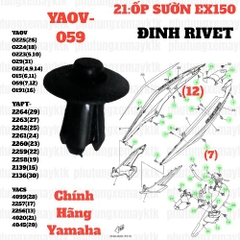 [EX15][18:CHẮN BÙN] YAOV-059 ĐINH RIVET EX15 (15-18) (15) [21:ỐP(7)(12)] [37:CỤM(7)]-[Yamaha], EX155 [19:ỐP(14)(18)] [31:CỤM(6)(13)] [37:CỤM(11)(16)(29)(42)(52)(58)], NVX155_V1 [18:(7)] [19:(17)(20)] [31:(28)] [33:(26)(29)] [37:(18)(43)(46)