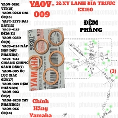 [EX15][32:XI LANH PHANH ĐĨA TRƯỚC] YAOV-009 ĐỆM PHẰNG EX15 (15-18) (3) [34:XY(28)], SIRIUS RC [32:XI(3)]-[Yamaha], EX155 [32:XI(3)], SIRIUS FI [32:XI(3)], NVX155_V1 [32:(17)(20)]