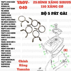 [SIRC][25:BÌNH XĂNG] YAOV-040 BỘ 5 PÁT GÀI SIRIUS RC-T110LE (8). EX155 [8:BẦU(28)], SIRIUS FI [8:BẦU(22)], NVX155_V1 [8:BẦU(43)]