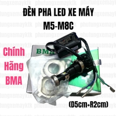 [Chính hãng led BMA] PHA LED BI CẦU XE MÁY M5-M8C-SÁNG TRẮNG(35W-2800lm)