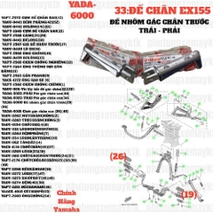 [EX155][33:ĐẾ CHÂN] YADA-6000 Đế nhôm gác chân trước Ex155(21-23)-[Yamaha] (19) (26)