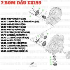 [EX15][7:BƠM DẦU] YADA-6028 NẮP CHE BỘ LỌC DẦU EX150 (15-18) (9). EX155 [7:BƠM(9)] [Yamaha]
