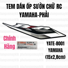 YATE-8001-Tem dán ốp sườn chữ RC-Phải(15x2,8cm)-[Yamaha]