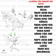 [EX15][44:CÔNG TẮC TAY PHANH] YAOV-0297 ỐC EX15 (15-18) (9)-[Yamaha], NVX155_V1 [44:(11)]