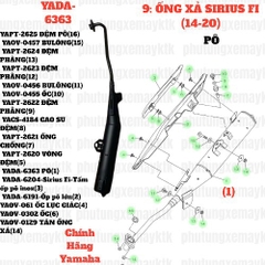 [SIR][9:ỐNG XẢ] YADA-6363 PÔ SIRIUS-FI(14-20) (1) [Yamaha]