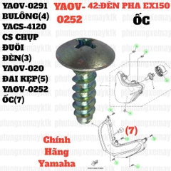 [EX15][31:CỤM ỐP ĐẦU] YAOV-0252 ỐC EX15 (15-18) (6) (10) [41:ĐỒNG(2)] [42:ĐÈN(7)]-[Yamaha]