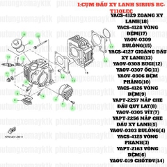 [SIRC][1:CỤM ĐẦU XY LANH] YAOV-0305 VÍT SIRIUS RC-T110LE (7)-[Yamaha]